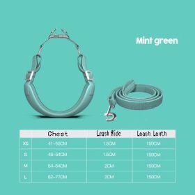 Ultimate Freedom Dog Harness Set (Color: Green, size: Xxs)
