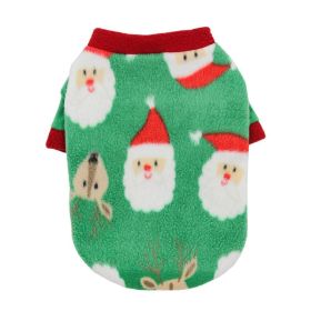 Cozy Christmas Canine Fleece Sweater (Color: Santa Green, size: M)