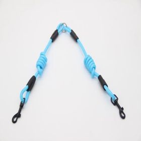 Ultimate Dual Action Dog Training Leash (Color: Blue, size: M)