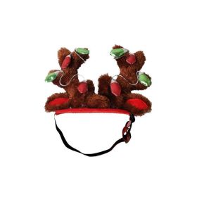 Festive Reindeer Pet Hairpin: The Perfect Christmas Accessory For Dogs And Cats (Color: Photo Color, size: L)