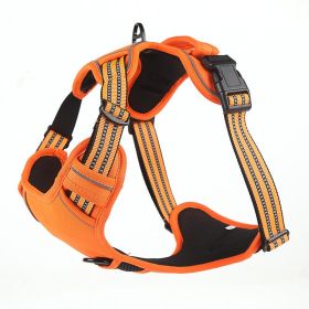 Ultimate Comfort No-Pull Reflective Dog Harness (Color: Orange, size: S)