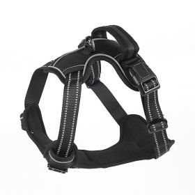 Ultimate Comfort No-Pull Reflective Dog Harness (Color: Black, size: L)