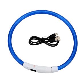 Usb Rechargeable Glow-In-The-Dark Pet Collar With Three Flashing Modes (Electrical Outlet: Usb, Color: A)