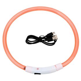 Usb Rechargeable Glow-In-The-Dark Pet Collar With Three Flashing Modes (Electrical Outlet: Usb, Color: B)