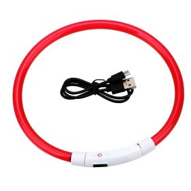 Usb Rechargeable Glow-In-The-Dark Pet Collar With Three Flashing Modes (Electrical Outlet: Usb, Color: E)