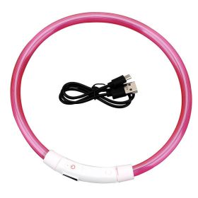 Usb Rechargeable Glow-In-The-Dark Pet Collar With Three Flashing Modes (Electrical Outlet: Usb, Color: D)
