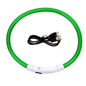 Usb Rechargeable Glow-In-The-Dark Pet Collar With Three Flashing Modes (Electrical Outlet: Usb, Color: F)