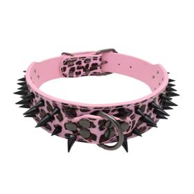 Ultimate Safety Shield Pet Collar (Color: M, size: Pink Leopard)