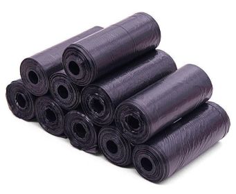 Pet Pooch Pack - Colorful Coiled Dog Waste Bags (Count: 10Rolls, Color: Black)