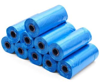 Pet Pooch Pack - Colorful Coiled Dog Waste Bags (Count: 10Rolls, Color: Blue)
