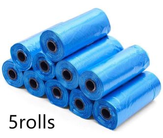 Pet Pooch Pack - Colorful Coiled Dog Waste Bags (Count: 5Rolls, Color: Blue)