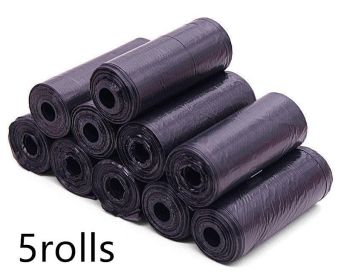 Pet Pooch Pack - Colorful Coiled Dog Waste Bags (Count: 5Rolls, Color: Black)