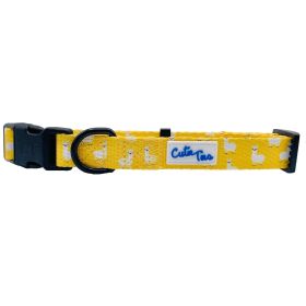 Cutie Ties Adjustable Dog Collar with Unique Designs (Size-Pack Of: Large-1, Color: Llama Yellow)