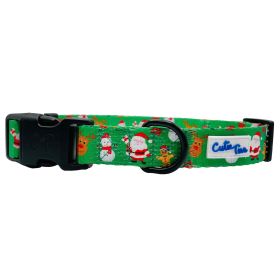 Cutie Ties Adjustable Dog Collar with Fun Designs (Size-Pack Of: Small-1, Color: Christmas Festive Green)