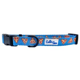 Cutie Ties Adjustable Dog Collar with Fun Designs (Size-Pack Of: Large-1, Color: Pizza Crust)