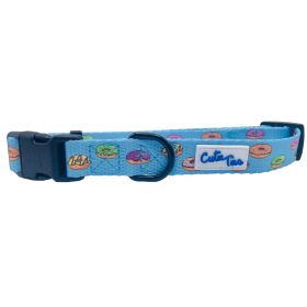 Cutie Ties Adjustable Dog Collar with Fun Designs (Size-Pack Of: Large-1, Color: Donuts)