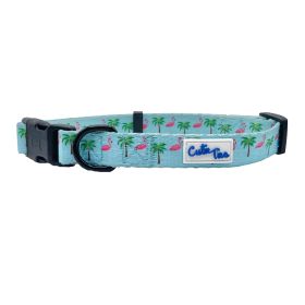 Cutie Ties Adjustable Dog Collar with Fun Designs (Size-Pack Of: Medium-1, Color: Flamingo Miami Vice)