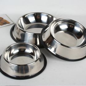 Premium Stainless Steel Pet Bowls (size: Bottom Diameter 26Cm)