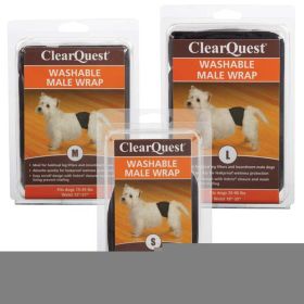 CQ Washable Male Wrap - Large Size - Black (Size-Pack Of: Small-1, Color: Black)