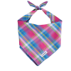 Rainbow Plaid Cotton Dog Bandana