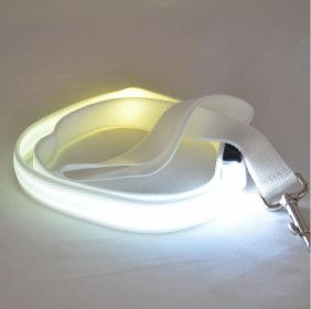 Glowing Pet Leash - Illuminated Led Dog Leash (Style-Electrical Outlet: Battery-Usb, Color: White)