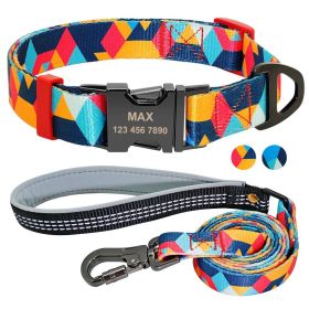 Personalized Pet Id Dog Collar With Customizable Dog Tag (Color: Orange, size: S)