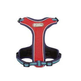 Breathable Mesh Dog Harness With Anti-Breakaway Traction Rope (Color: Passion Red, size: M)