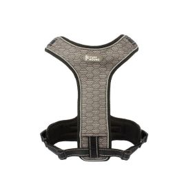 Breathable Mesh Dog Harness With Anti-Breakaway Traction Rope (Color: Black Carbon Molecule, size: Xl)
