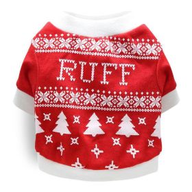 Cozy Cotton Christmas Pet Dog T-Shirt - Festive Attire For All Sizes! (Color: 6 Style, size: Xs)