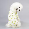 Casual Cartoon Fruit Pattern Dog Pajamas - Comfy Cotton Home Clothes For Your Four-Legged Friend