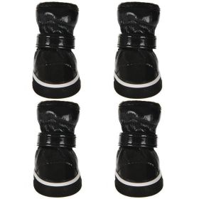 Cozy Paws: Stylish And Protective Cotton Dog Shoes (Color: Black, size: 2)