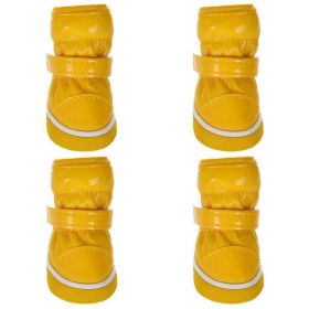 Cozy Paws: Stylish And Protective Cotton Dog Shoes (Color: Yellow, size: 1)