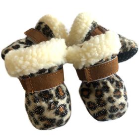Cozypaws Winter Paw Protectors (Color: Leopard, size: L)