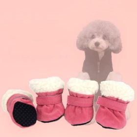 Cozypaws Winter Paw Protectors (Color: Pink, size: L)