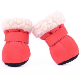 Cozypaws Winter Paw Protectors (Color: Color Orange, size: S)