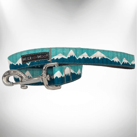 Mountain Dog Performance Collars for Outdoor Adventures (Size-Pack Of: Thin Lead 5/8" Width- 5' Length-1, Color: Wintergreen Snowcap Mtn)