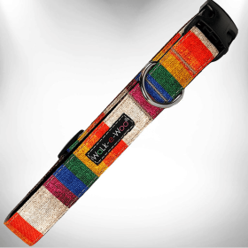 Premium Comfort Dog Collars by Walk-e-Woo: Stylish Durability for Discerning Pets (Size-Pack Of: Xs 5/8" Width Fits 8-12" Neck-1, Color: Rainbow Pride)