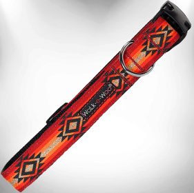 Walk-e-Woo Southwestern Style Dog Collar (Size-Pack Of: Xs 5/8" Width Fits 8-12" Neck-1, Color: Sky Fire)