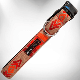 Tribal-Inspired Hand-Painted Dog Collar for Stylish Canines (Size-Pack Of: Xs 5/8" Width Fits 8-12" Neck-1, Color: Red)