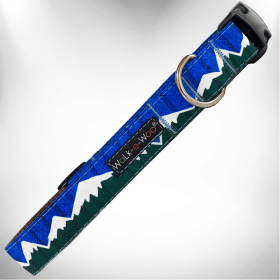 Mountain Dog Collars: Premium Durable Outdoor Gear for Active Dogs (Size-Pack Of: Xs 5/8" Width Fits 8-12" Neck-1, Color: Blue/Green Snowcap Mtn)