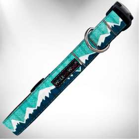 Mountain Dog Collars: Premium Durable Outdoor Gear for Active Dogs (Size-Pack Of: M 1" Width Fits 12-18" Neck-1, Color: Wintergreen Snowcap Mtn)