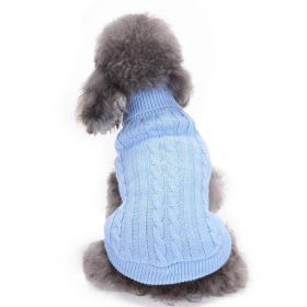 Cozy Canine Knitwear (Color: Light Blue, size: M)