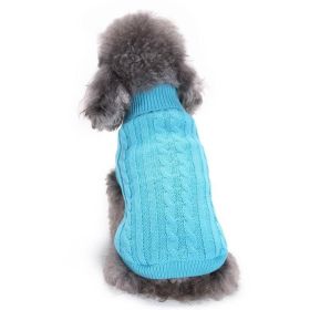 Cozy Canine Knitwear (Color: Sky Blue, size: Xs)