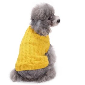 Cozy Canine Knitwear (Color: Yellow, size: Xl)