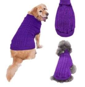 Cozy Canine Knitwear (Color: Purple, size: Xs)