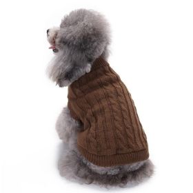 Cozy Canine Knitwear (Color: Coffee, size: L)