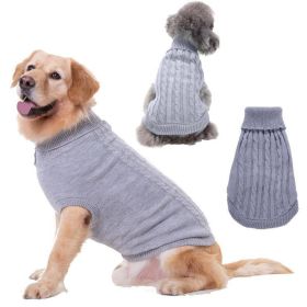 Cozy Canine Knitwear (Color: Grey, size: L)