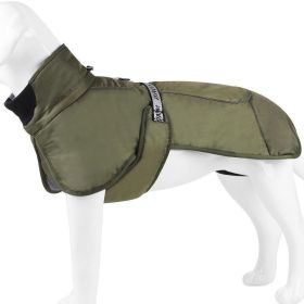 Cozy Canine Cloak: Stylish And Warm Pet Winter Wear With Reflective Safety (Color: Army Green, size: 4Xl)