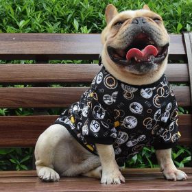 Fashionable Printed Pet Clothes For Spring And Autumn - Stylish Dog Apparel (Color: Black, size: M)